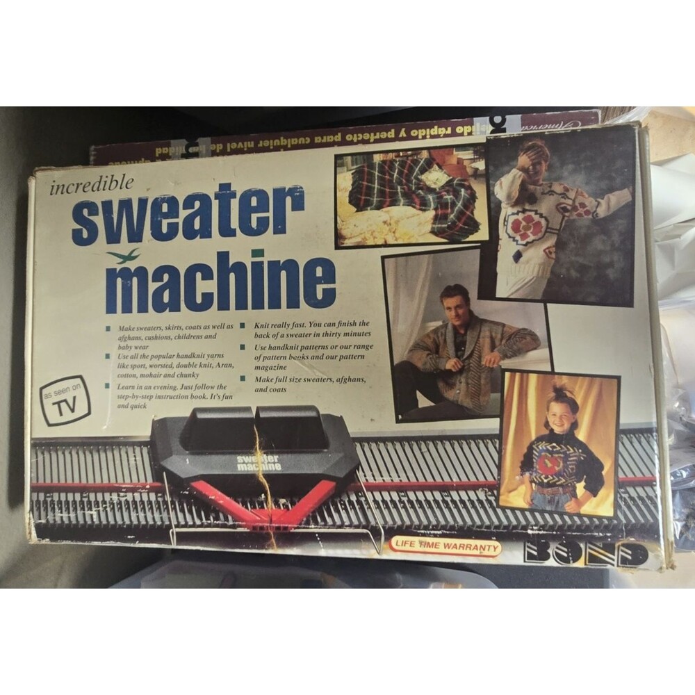 Bond Incredible Sweater Machine Vintage Knitting Machine Complete in Box Working